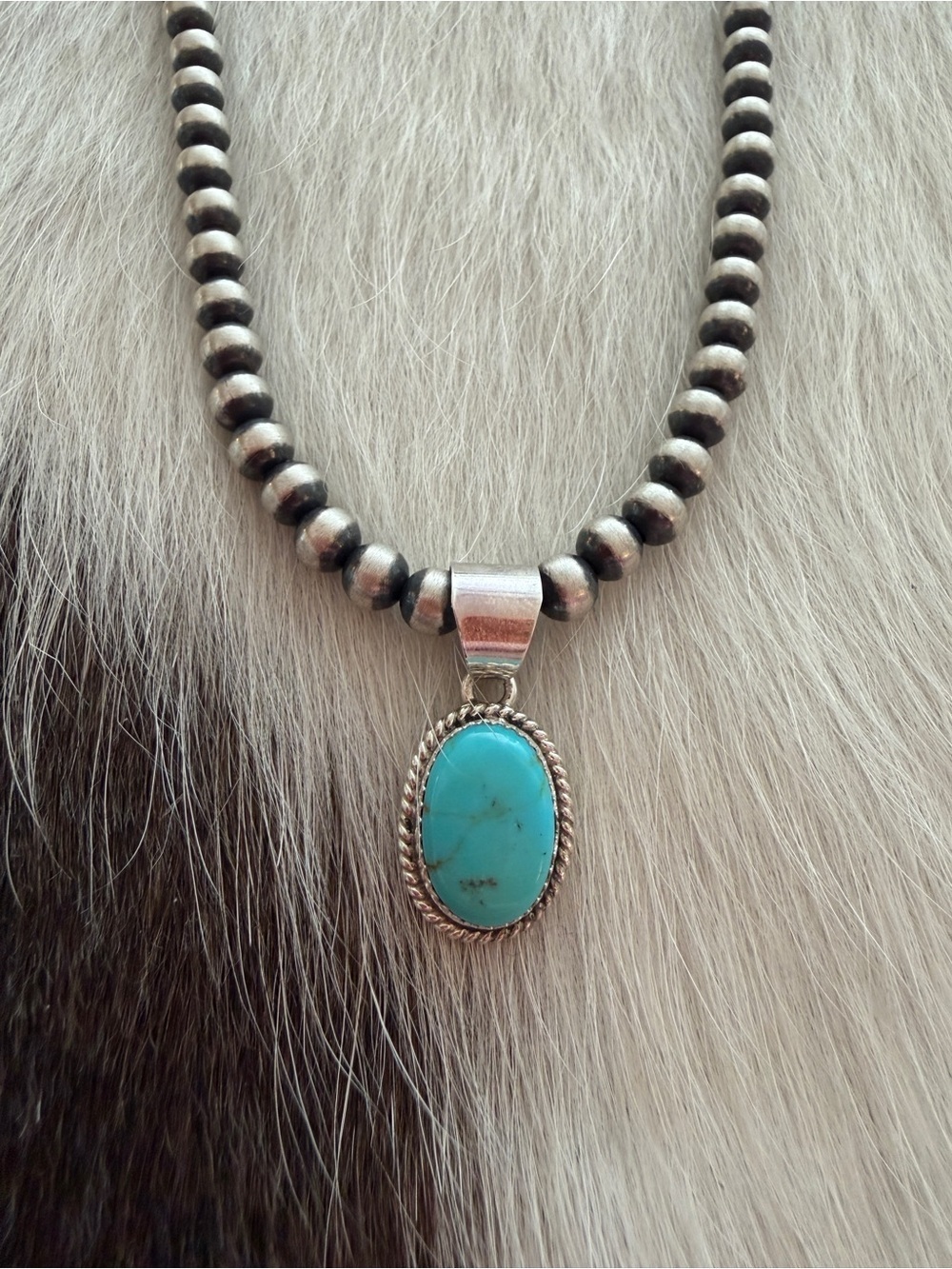 ❤️ Navajo Signed Byron Begay Kingman Turquoise Sterling 925 Native Pendant .96”L